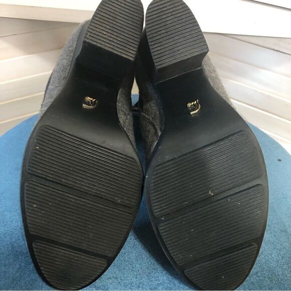 Juicy Couture Gray Wool Vegan Leather Boots 8.5 - Picture 5 of 11